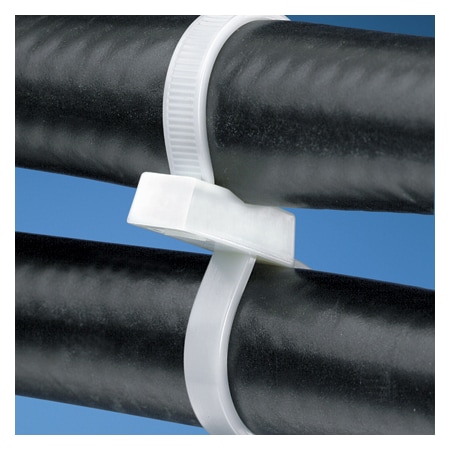 Panduit Cable Tie, 7-1/2 in L, 1.80 in Max Bundle Dia., Natural, Nylon 6/6, 50 lb Strength, 100 PK PLB2S-C